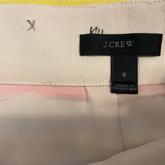 J. Crew Jacquard Stripe Fringe Hem Skirt Size 8 - Picture 4 of 6